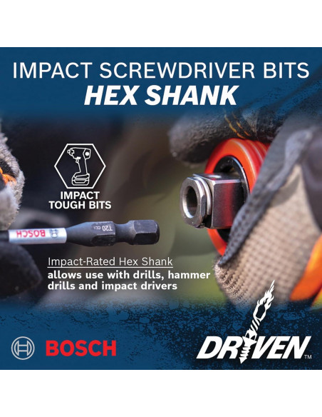 Adaptador de Enchufe Bosch ITDSAV203 1/4" Hex Impacto