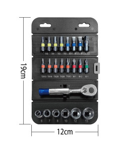 Juego de Llave de Carraca Torin THT-23BRS01B 23 Piezas 2
