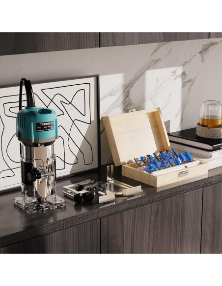 Router Compacta TwoWin 800W 1.25hp con 15 Brocas