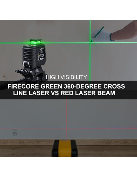 Nivel láser Firecore G30 con trípode y línea verde 360