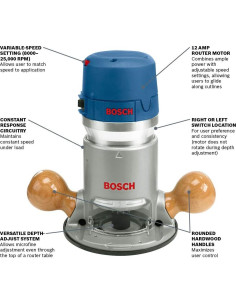 Router Electrónico BOSCH 1617EVS 2.25 HP Base Fija 2