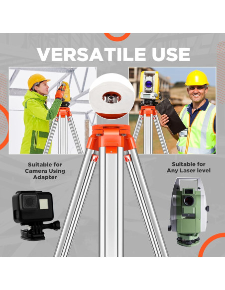 Trípode de Aluminio Saysurey para Nivel Láser 90-150 cm