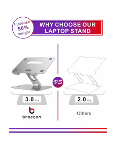Soporte para Laptop Brocoon BLSS-100 Ergonómico Ajustable 2