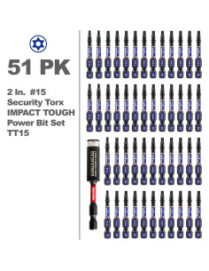 Juego de Puntas Torx T15 GEINXURN 51 Piezas 2,54 cm 2