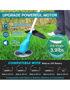 Desmalezadora Inalámbrica Vokoroad 3-en-1 19.8 cm 2