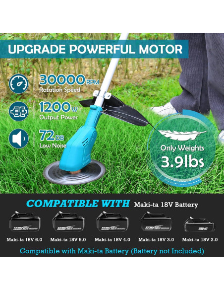 Desmalezadora Inalámbrica Vokoroad 3-en-1 19.8 cm