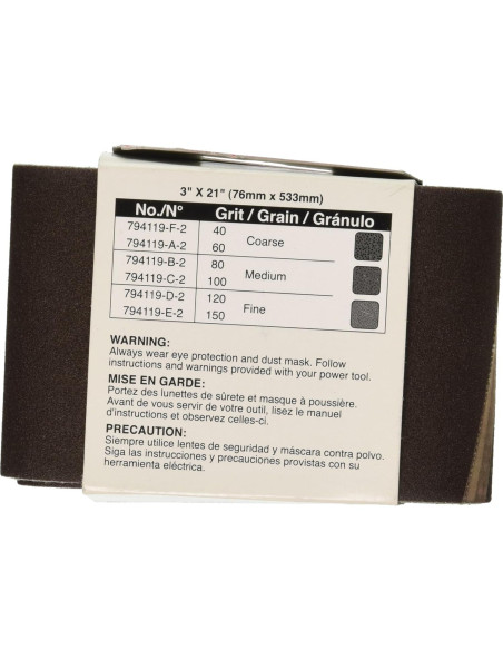 Cinta Abrasiva Makita 742308-3 7,62x53,34cm Grano 80 (10/Paq) Cinta Abrasiva Makita 742308-3 7,62x53,34cm Grano 80 (10/Paq)