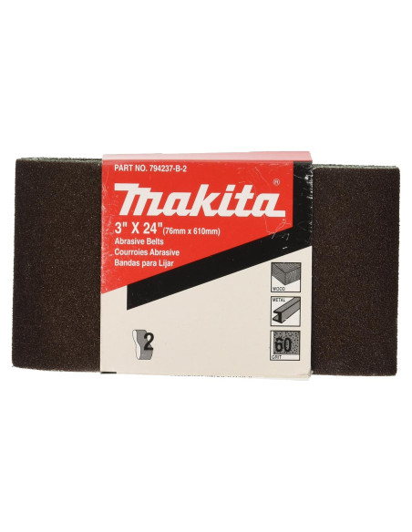 Cinta de Lijado Abrasiva Makita 742312-8A 3x24 40 Granos 10 Pzas