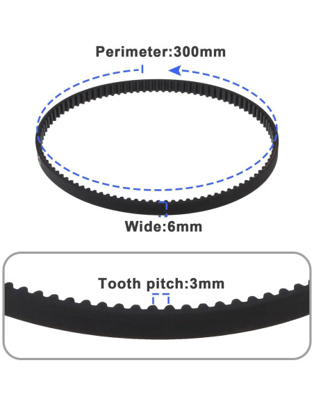 Correa de Transmisión Caucho El Señor de las Herramientas 300mm