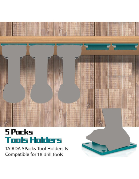 10 Soportes para Baterías y Herramientas Makita 18V