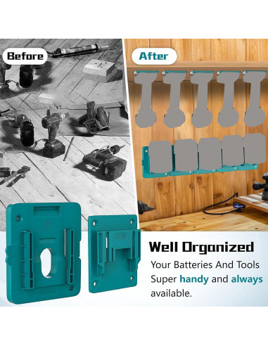 10 Soportes para Baterías y Herramientas Makita 18V