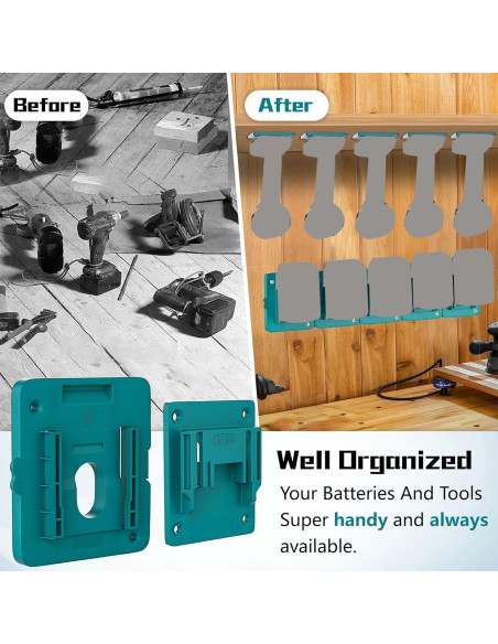 10 Soportes para Baterías y Herramientas Makita 18V