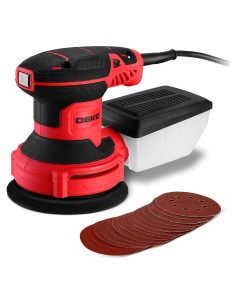Lijadora Orbital Eléctrica DEKOPRO 5" 6 Velocidades Rojo