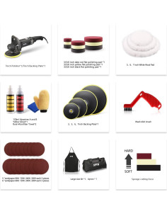 Pulidor Eléctrico SPTA 180mm Rotativo con Accesorios 2