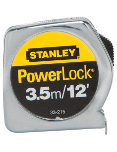 Cinta Métrica Stanley 3.7m x 1.27cm PowerLock Acero 2