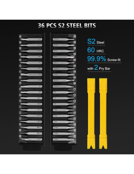 Destornillador Eléctrico STREBITO 42 en 1 Precisión Compacto