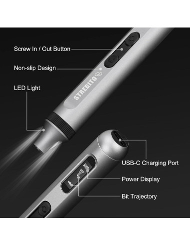 Destornillador Eléctrico STREBITO 42 en 1 Precisión Compacto