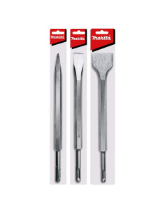Juego de Puntas y Cinceles SDS+ Makita 3 Piezas para Demolición