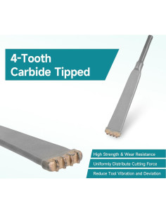 Cincel Plano Cuatro Dientes YOSIGHT 19,69 cm Acero Aleado 2