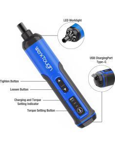 Destornillador Eléctrico Inalámbrico Mini Hyperpower 4V 5Nm 2