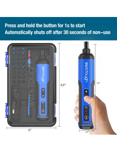 Destornillador Eléctrico Inalámbrico Mini Hyperpower 4V 5Nm