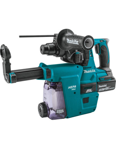 Martillo Rotatorio Inalámbrico Makita 18V LXT 1" Kit HEPA