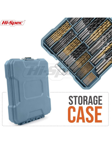 Juego de Brocas Hi-Spec 130pc 11 Tamaños 1.59mm a 9.53mm