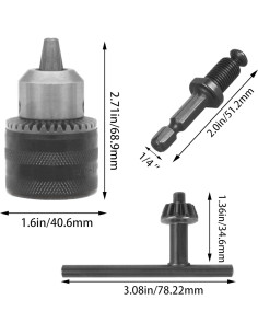 Adaptador Chuck Taladro 3/8" HOLEPU para Impact Driver 2