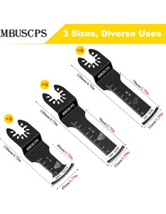 Juego de 18 Hojas de Sierra Oscilante MBUSCPS 12,07 cm 2