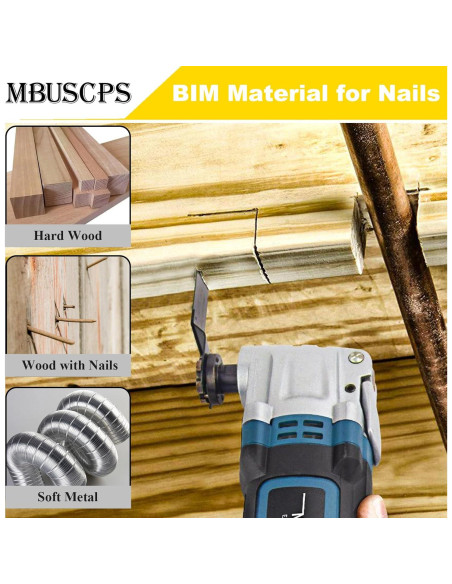 Juego de 18 Hojas de Sierra Oscilante MBUSCPS 12,07 cm