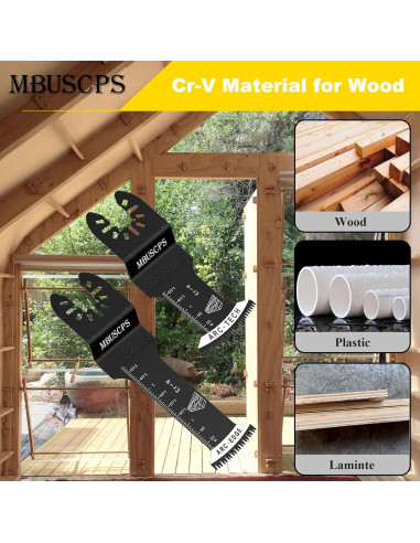 Juego de 18 Hojas de Sierra Oscilante MBUSCPS 12,07 cm