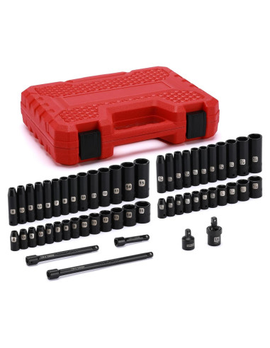 Juego de Enchufes de Impacto EMENTOL 55 Piezas 1/4"