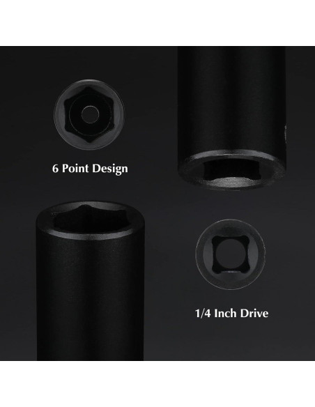 Juego de Enchufes de Impacto EMENTOL 55 Piezas 1/4"