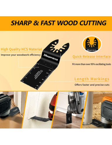 20 Cuchillas Oscilantes Dbsawmxn para Metal y Madera