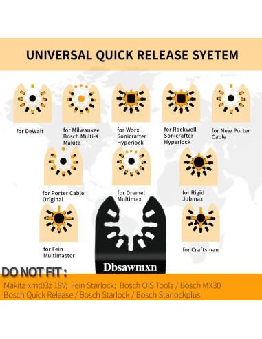 20 Cuchillas Oscilantes Dbsawmxn para Metal y Madera