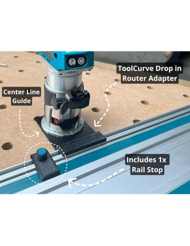 Adaptador de riel guía para router Makita - ToolCurve