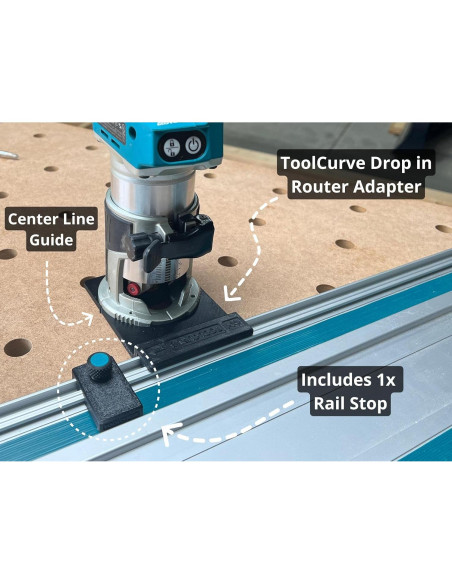 Adaptador de riel guía para router Makita - ToolCurve