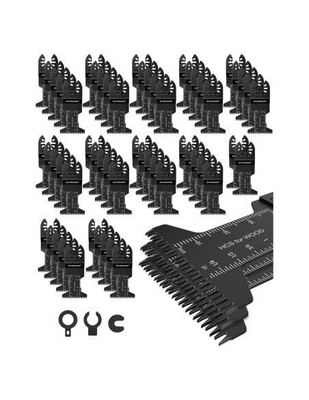 Hojas de Multiherramienta GORWARE 60PCS Dientes Japoneses