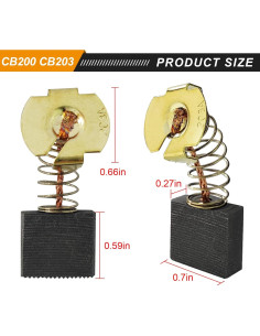 8 Piezas Cepillo de Carbono Popbee para Makita CB203 2