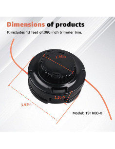 Cabezal de Desmalezadora Aomitop 191R00-0 Carga Rápida M10 2