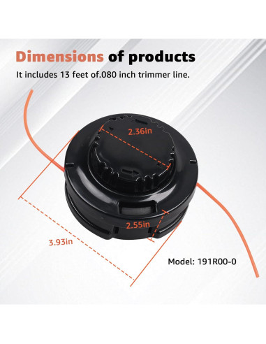 Cabezal de Desmalezadora Aomitop 191R00-0 Carga Rápida M10