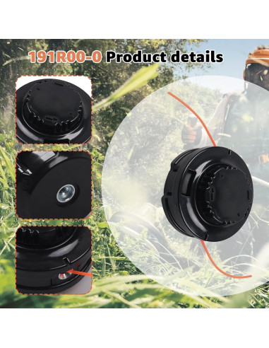 Cabezal de Desmalezadora Aomitop 191R00-0 Carga Rápida M10