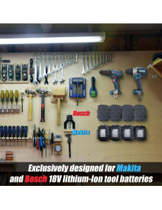 Soporte de Pared Metal YAMTO para Baterías 18V Makita Bosch 2