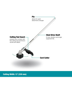 Accesorio de Eje Acoplable Makita EM409MP 33 cm Desmalezadora 2