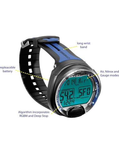 Computadora de Buceo Cressi Leonardo 2.0 - Aire, Nitrox, Medidor