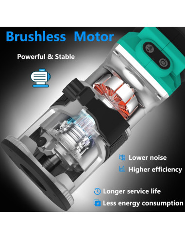 Router Eléctrico Inalámbrico Dobetter 18V 6 Pinzas