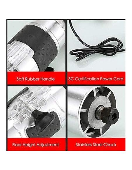 Fresadora Eléctrica AKYPACH 800W 30000RPM para Madera