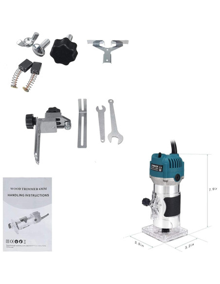 Fresadora Eléctrica AKYPACH 800W 30000RPM para Madera