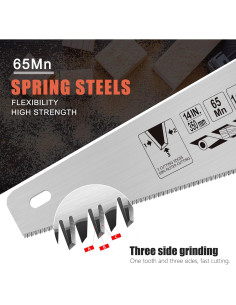 Sierra de Mano WBJKZJD 35.56 cm Mango Ergonómico Antideslizante 2