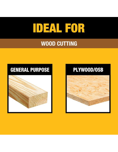 Hoja de sierra circular DEWALT 7-1/4" 24T para madera